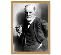 Artery8 Vintage Photo Portrait Doctor Sigmund Freud Psychoanalysis Neurologist Artwork Framed A3 Wall Art Print