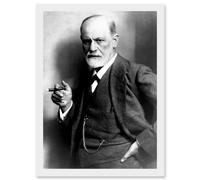 Vintage Photo Portrait Doctor Sigmund Freud Psychoanalysis Neurologist Artwork Framed Wall Art Print A4 Artery8 White One Size