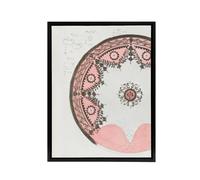 Artery8 Vintage Pink Gold Plate Design Framed Canvas Wall Art Print Noritake | Size: W24" x H32" Artery8 Pink W24" x H32"
