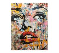 Artery8 Vintage Pop Art Portrait Street Art Graffiti Living Room Extra Large XL Wall Art Poster Print