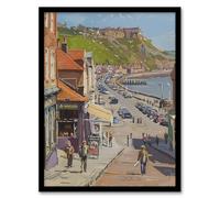 Artery8 Vintage Scarborough Yorkshire Coastal Road Living Room Artwork Framed Wall Art Print A4
