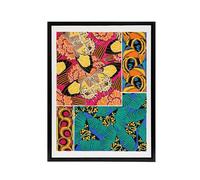 Artery8 Vintage Vibrant Butterflies Pattern Framed Canvas Wall Art Print Vintage : by Seguy 18x24 Vivid insect pattern adding joyful movement, perfect for children’s rooms or playful living rooms