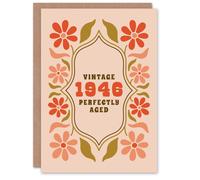 Artery8 Vintage Year Floral Flowers Her Born 1946 Aged 79 Years Old 79th Birthday Card Mum Gran Wife