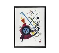 Artery8 Violet Abstract Painting Wassily Kandinsky Framed Canvas Wall Art in White | Size: W24" x H32" Artery8 White W24" x H32"