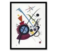 Artery8 Violet Abstract Painting Wassily Kandinsky Framed Wall Art Print in White | Size: A4 Artery8 White A4
