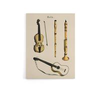 Artery8 Violin Guitar & Flutes Musical Vintage Canvas Wall Art in Beige | Size: W18" x H24" Artery8 Beige W18" x H24"