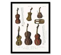 Artery8 Violin Viola Cello Encyclopedia Londinensis Framed Wall Art Print in White | Size: W12" x H16" Artery8 White W12" x H16"