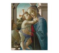 Artery8 Virgin and Child an Angel Large Wall Art Poster Print 18X24 Inch Artwork By Botticelli : Tender Mother And Child Artwork Perfect For Lounge Or Nursery Radiating Peace And Divine Warmth