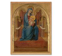 Artery8 Virgin And Child Religious Painting Art Print Framed Poster Wall Decor 12x16 inch