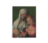 Artery8 Virgin & Child with Saint Anne Durer Canvas Wall Art Print | Size: W12" x H16" Artery8 Multicolor W12" x H16"