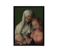 Artery8 Virgin & Child with Saint Anne Durer Framed Canvas Wall Art Print | Size: W18" x H24" Artery8 Multicolor W18" x H24"