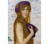 Artery8 Von Stuck Spring Allegory Painting Large Wall Art Poster Print Thick Paper 18X24 Inch
