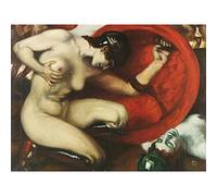 Artery8 Von Stuck Wounded Amazon Painting Extra Large XL Wall Art Poster Print