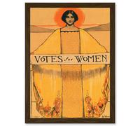 Wee Blue Coo Votes For Women Suffrage 19th Amendment Vintage Poster Artwork Framed Wall Art Print A4