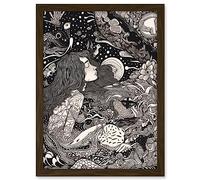 Artery8 Waiting for Love Concept Art Modern Illustration Artwork Framed A3 Wall Art Print