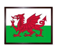Artery8 Wales National Flag Patriotic Vexillology World Flags Country Region Poster Art Print Framed Poster Wall Decor 12x16 inch