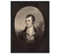 Artery8 Walker Cousins Nasmyth British Robert Burns Scottish Bard Poet Artwork Framed Wall Art Print A4 in Black Artery8 Black
