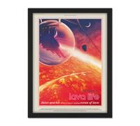 Artery8 Wall Art Print 55 Cancri E Lava Life NASA Space Tours Travel Large Framed Wall Décor Art in Light Oak | Size: W18" x H24" Artery8 Light Oak W18" x H24"