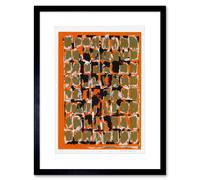 Artery8 Wall Art Print Abstract Blocks Halvdan Ljosne 1 Artwork Framed 9X7 Inch in Black | Size: W7" x H9" Artery8 Black W7" x H9"