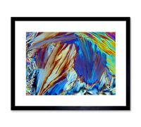 Artery8 Wall Art Print Abstract Glucose Crystal Electron Microscope Art Black Framed 9X7 Inch