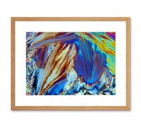 Artery8 Wall Art Print Abstract Glucose Crystal Electron Microscope Art Black Framed 9x7 inch in Beige | Size: W7" x H9" Artery8 Beige W7" x H9"
