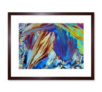 Artery8 Wall Art Print Abstract Glucose Crystal Electron Microscope Art Black Framed 9x7 inch in Brown | Size: W7" x H9" Artery8 Brown W7" x H9"