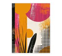 Artery8 Wall Art Print Abstract Grunge Boho Orange Pink Pattern Design Poster | Size: W12" x H16" Artery8 Orange W12" x H16"