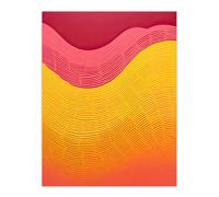 Wall Art Print Abstract Minimalism Orange Yellow Pink Gradient Poster Picture Artery8 Yellow W24 inch x H32 inch