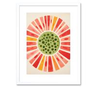 Artery8 Wall Art Print Abstract Watermelon Kitchen Artwork Bright Colourful Pastel Pigments Artwork Framed 9X7 Inch in White | Size: W7" x H9" Artery8 White W7" x H9"