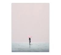 Artery8 Wall Art Print Alone No 1 By Amy Denver Minimalist Soft Pastel Peaceful Pink Minimalism Simple Modern Artwork Poster | Size: W18" x H24" Artery8 Pink W18" x H24"