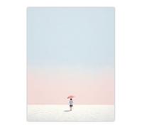 Artery8 Wall Art Print Alone No 2 By Amy Denver Minimalist Soft Pastel Simple Summer Sun Minimalism Simple Modern Artwork Poster | Size: W12" x H16" Artery8 Blue W12" x H16"
