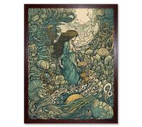 Artery8 Wall Art Print An Aquatic Wonderland Beneath the Ocean's Surface Art Framed in Brown | Size: W12" x H16" Artery8 Brown W12" x H16"