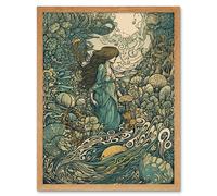 Artery8 Wall Art Print An Aquatic Wonderland Beneath the Ocean's Surface Art Framed in Light Oak | Size: W12" x H16" Artery8 Light Oak W12" x H16"