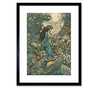 Artery8 Wall Art Print An Aquatic Wonderland Beneath the Ocean's Surface Artwork Framed 9X7 Inch in Black | Size: W7" x H9" Artery8 Black W7" x H9"