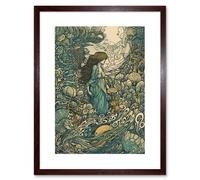 Artery8 Wall Art Print An Aquatic Wonderland Beneath the Ocean's Surface Artwork Framed 9X7 Inch in Brown | Size: W7" x H9" Artery8 Brown W7" x H9"