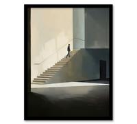 Artery8 Wall Art Print Angle Shadow By Amy Denver Minimalist Soft Pastel Muted Tone Minimalism Simple Modern Artwork Art Framed | Size: W12" x H16" Artery8 Grey W12" x H16"