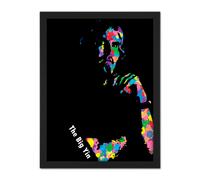 Wee Blue Coo Big Yin Billy Connolly Paint Splatter Artwork Framed Wall Art Print 18X24 Inch