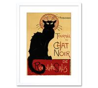 Wee Blue Coo Black Cat Chat Noir Rodolphe Salis Paris Framed Wall Art Print