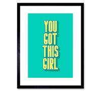 Artery8 Wall Art Print Bright Motivation You Got This Framed in Black | Size: W7" x H9" Artery8 Black W7" x H9"