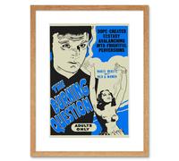 Artery8 Wall Art Print Burning Question Reefer Madness Blue Vintage Advertising Framed in Beige | Size: W7" x H9" Artery8 Beige W7" x H9"