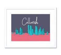 Artery8 Wall Art Print Callanish Standing Stones Lewis Hebrides Framed Art in White | Size: W7" x H9" Artery8 White W7" x H9"