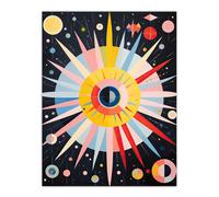 Artery8 Wall Art Print Celestial Navigation Hilma af Klint Style Abstract Oil Painting Planetary Cartography Poster | Size: W12" x H16" Artery8 Multicolor W12" x H16"