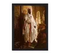 Artery8 Wall Art Print Charlemont The Moorish Chief Large Framed Wall Décor Art in Light Oak | Size: W18" x H24" Artery8 Light Oak W18" x H24"