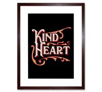 Artery8 Wall Art Print Cirque Set Kind HeArt Black Framed 9x7 inch in Brown | Size: W7" x H9" Artery8 Brown W7" x H9"