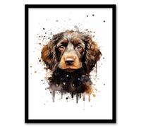 Artery8 Wall Art Print Cockapoo Lovers Gift Watercolour Pet Portrait Painting Artwork Art Framed | Size: W12" x H16" Artery8 Multicolor W12" x H16"
