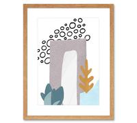 Artery8 Wall Art Print Collage Abstract Under The Sea Artwork Framed 9X7 Inch in Beige | Size: W7" x H9" Artery8 Beige W7" x H9"