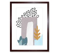 Artery8 Wall Art Print Collage Abstract Under The Sea Artwork Framed 9X7 Inch in Brown | Size: W7" x H9" Artery8 Brown W7" x H9"