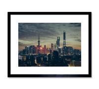 Artery8 Wall Art Print Constantin Shanghai City China Framed in Black | Size: W7" x H9" Artery8 Black W7" x H9"