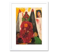 Artery8 Wall Art Print Crowley The Hierophant Framed in White | Size: W7" x H9" Artery8 White W7" x H9"