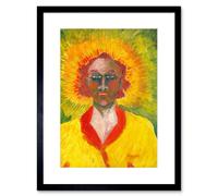 Artery8 Wall Art Print Crowley The Sun Framed in Black | Size: W7" x H9" Artery8 Black W7" x H9"